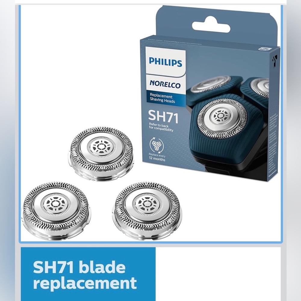 Philips Norelco SH71 Replacement Shaving Heads - Silver